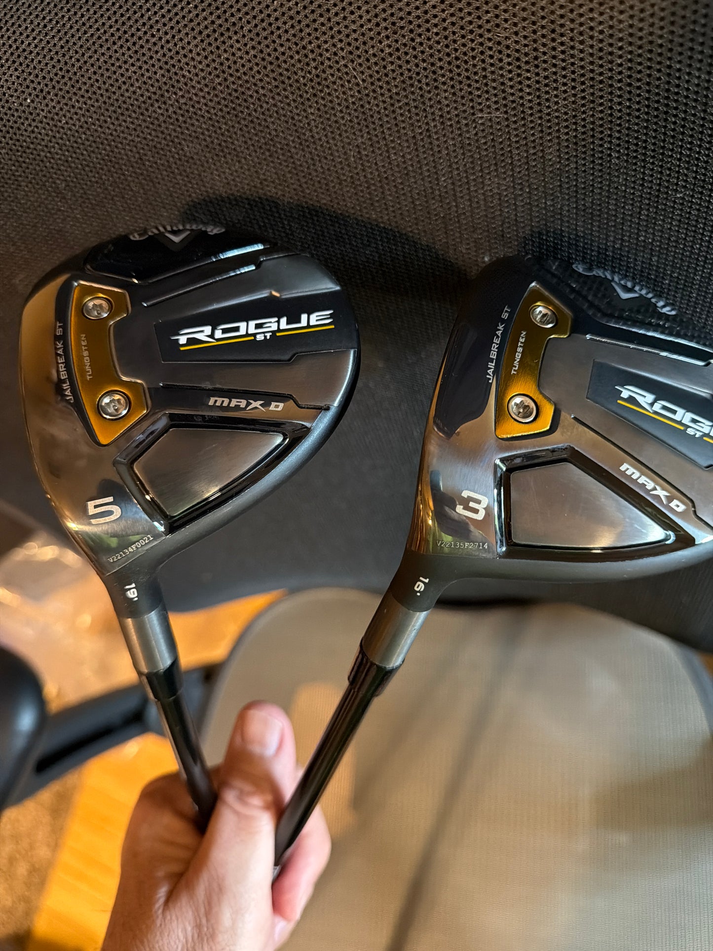Left Handed Callaway ROGUE ST MAX D 3 wood AND 5 wood