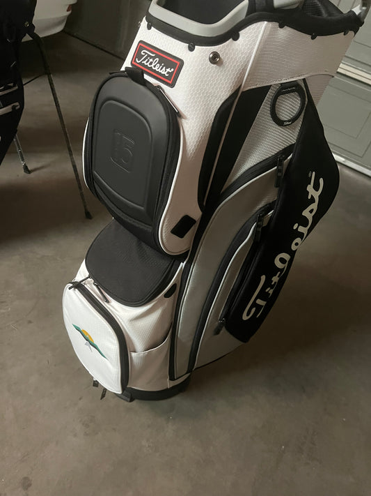 Titleist Cart Bag White and Grey w/ Paako Logo AUCTION
